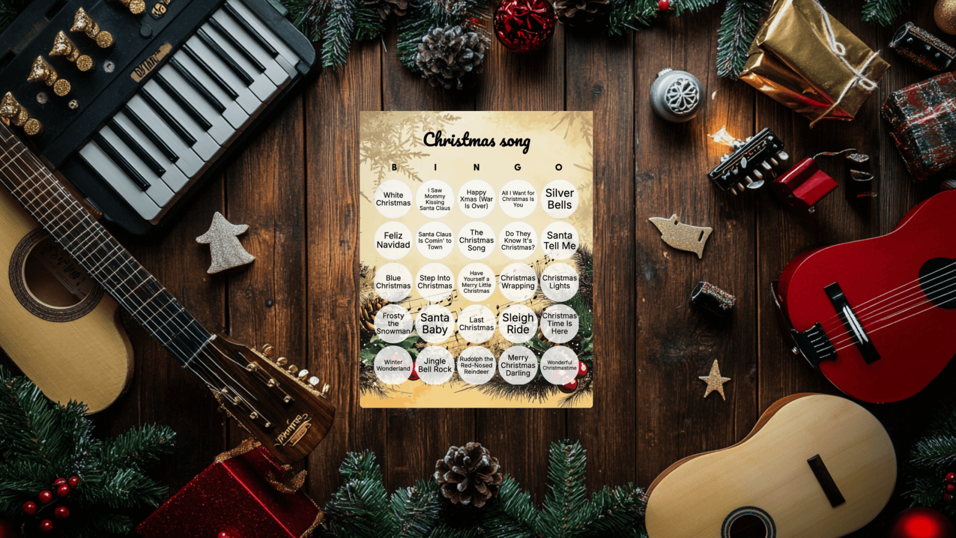 christmas song bingo