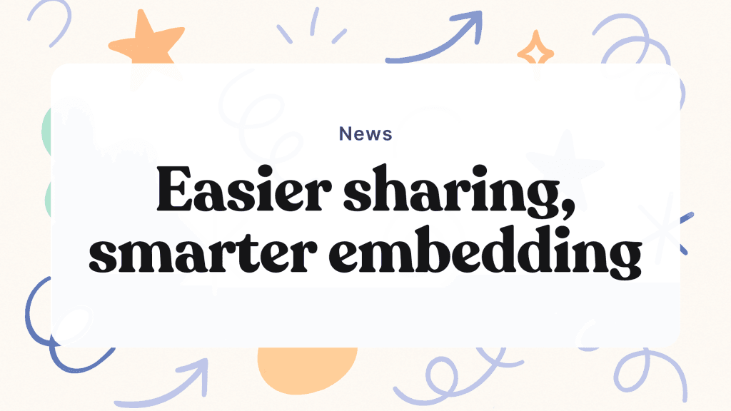 Easier sharing, smarter embedding