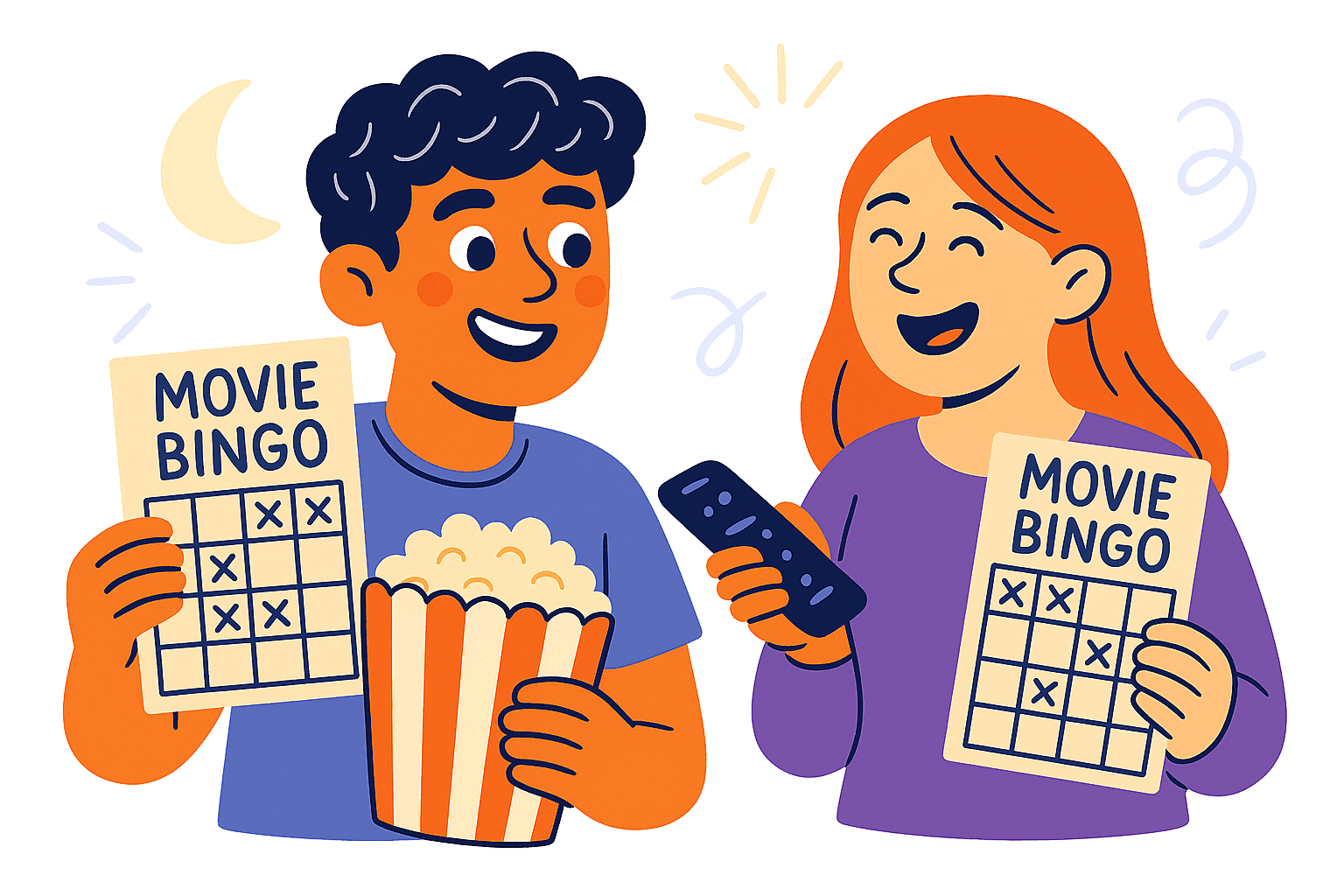 characters playing movie bingo