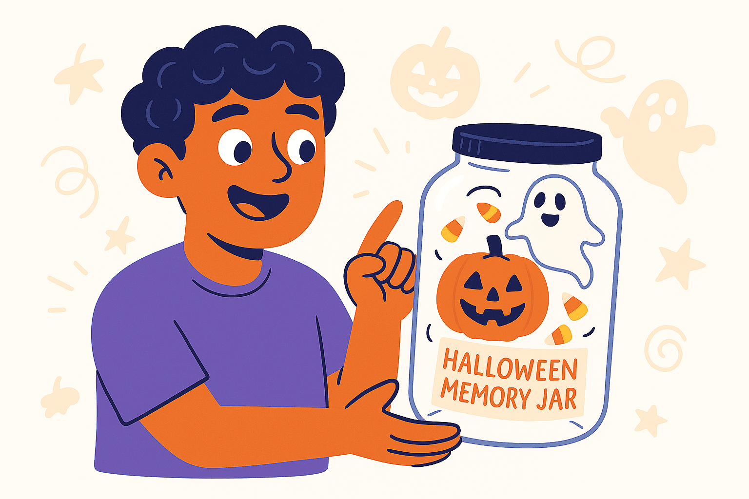 halloween memory jar